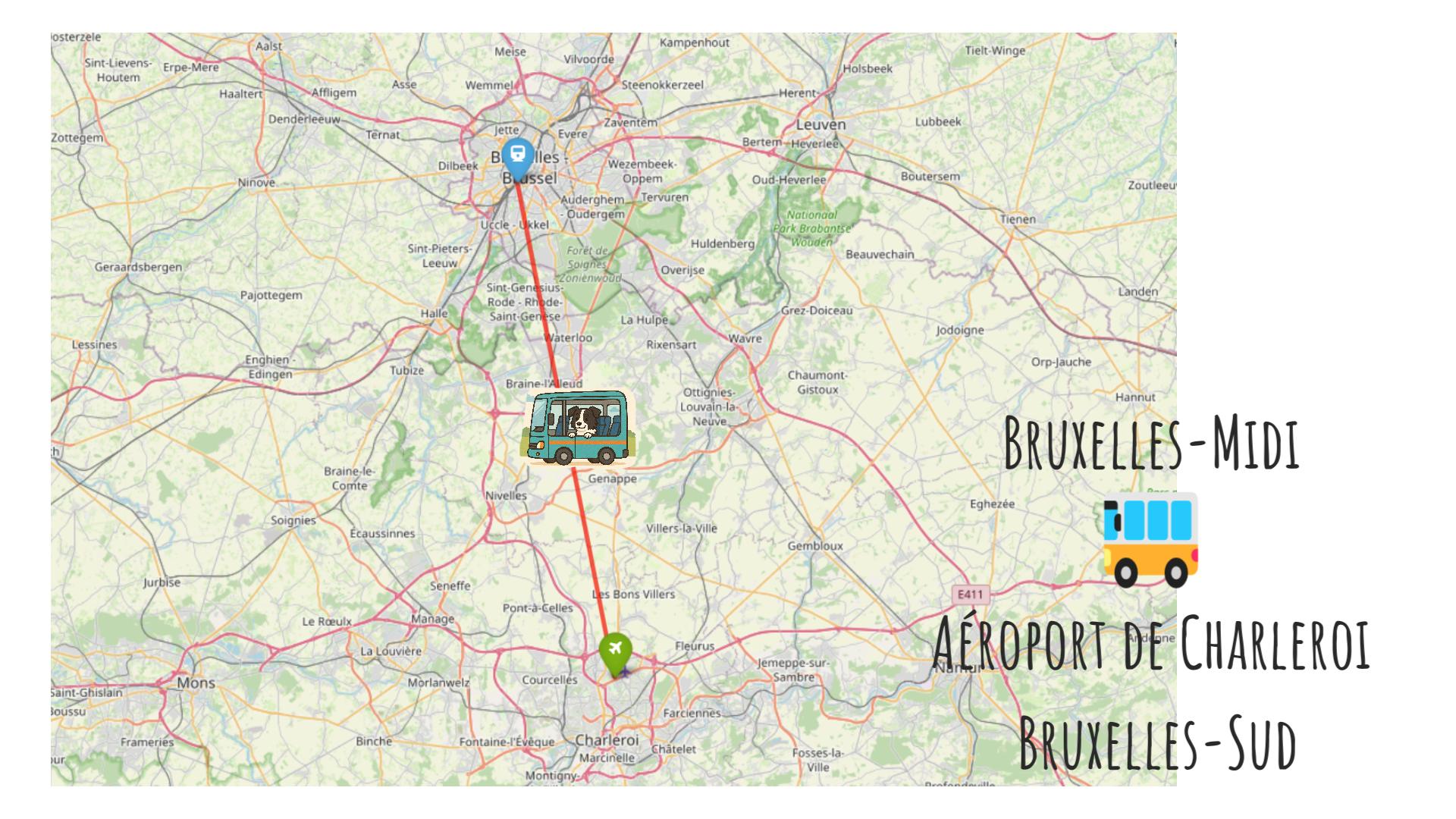 旅のはじまりは、ブリュッセル南駅から