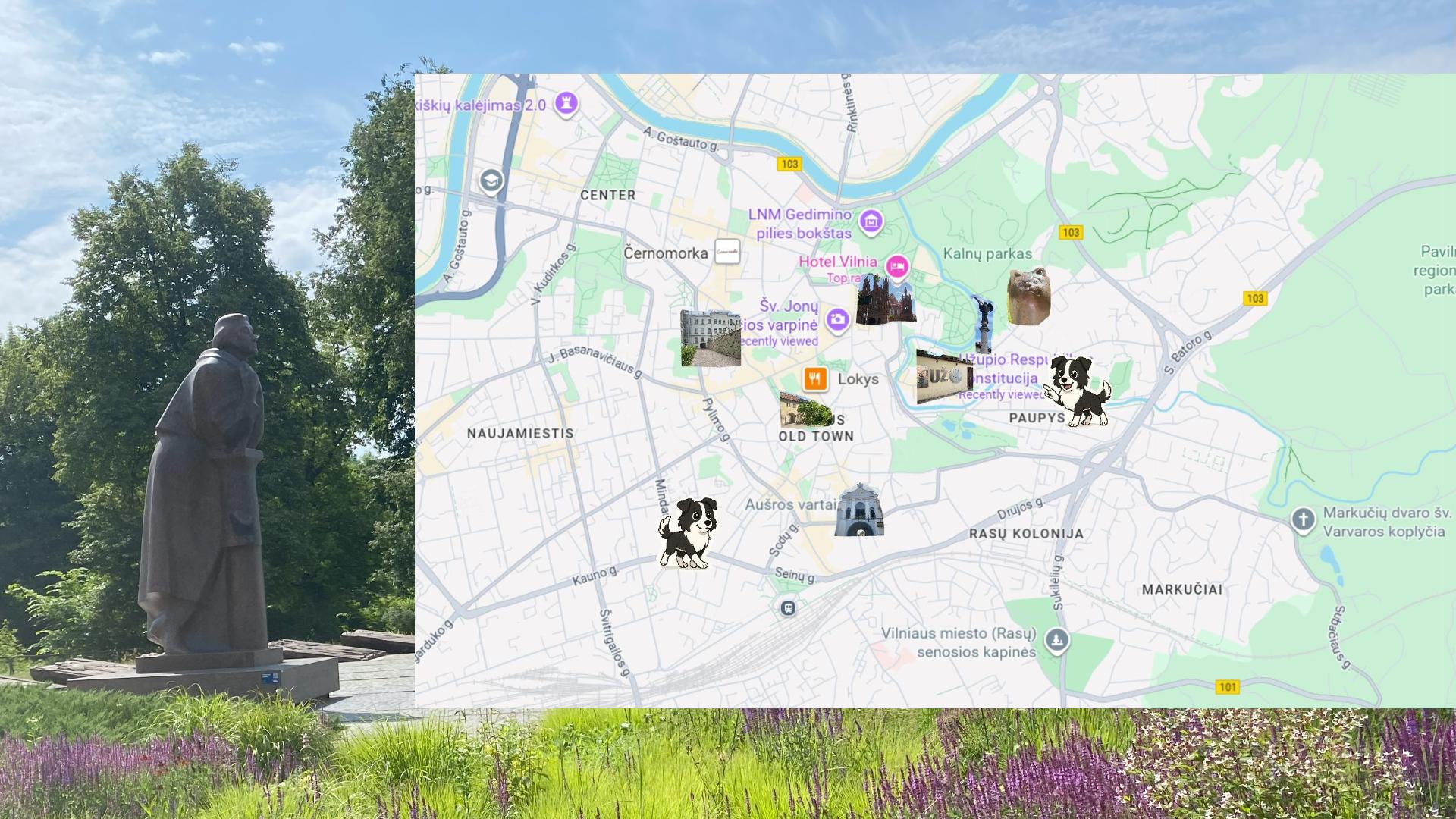 ヴィリニュス一日散策マップ